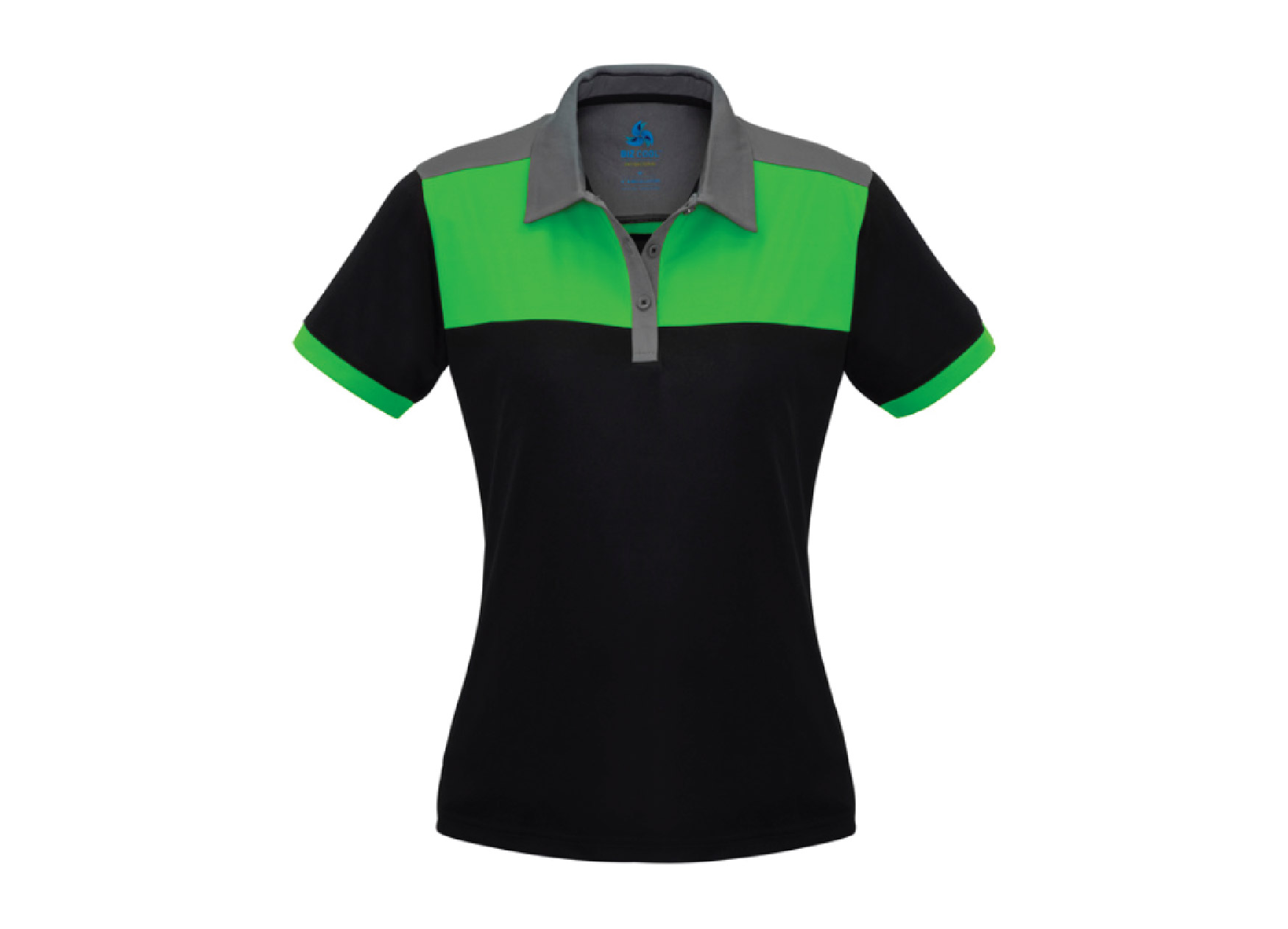 L Charger Polo BlackGreenGrey