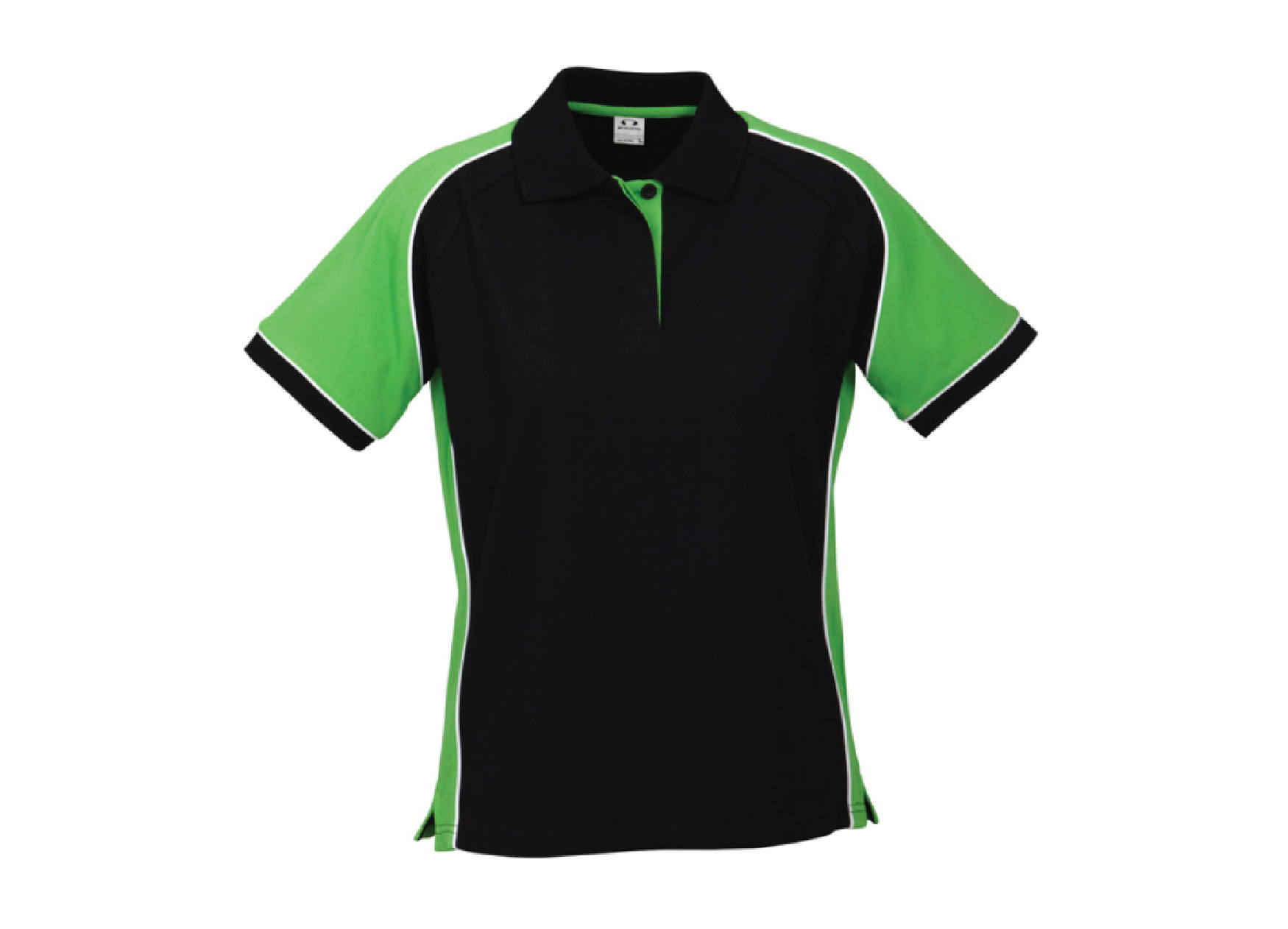 L Nitro Polo BlackGreenWhite