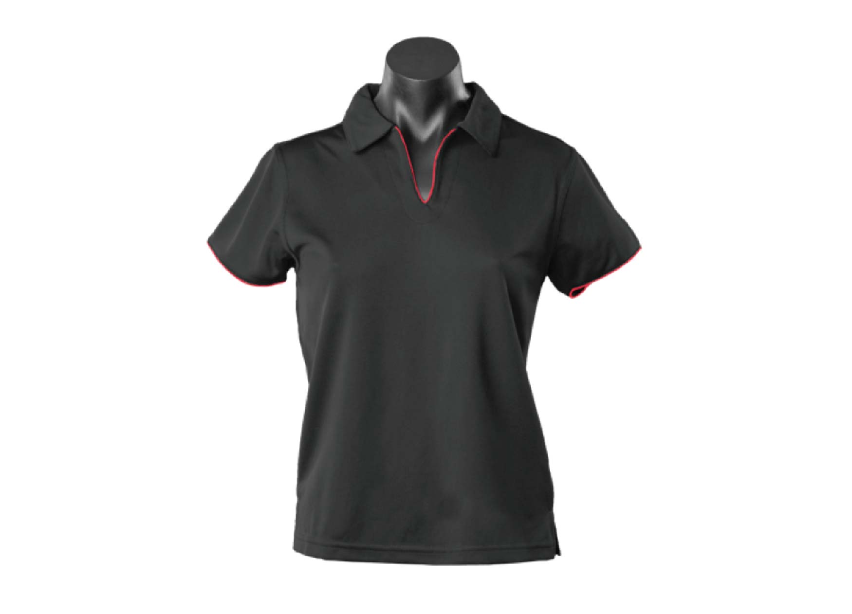 L Yarra Polo BlackRed