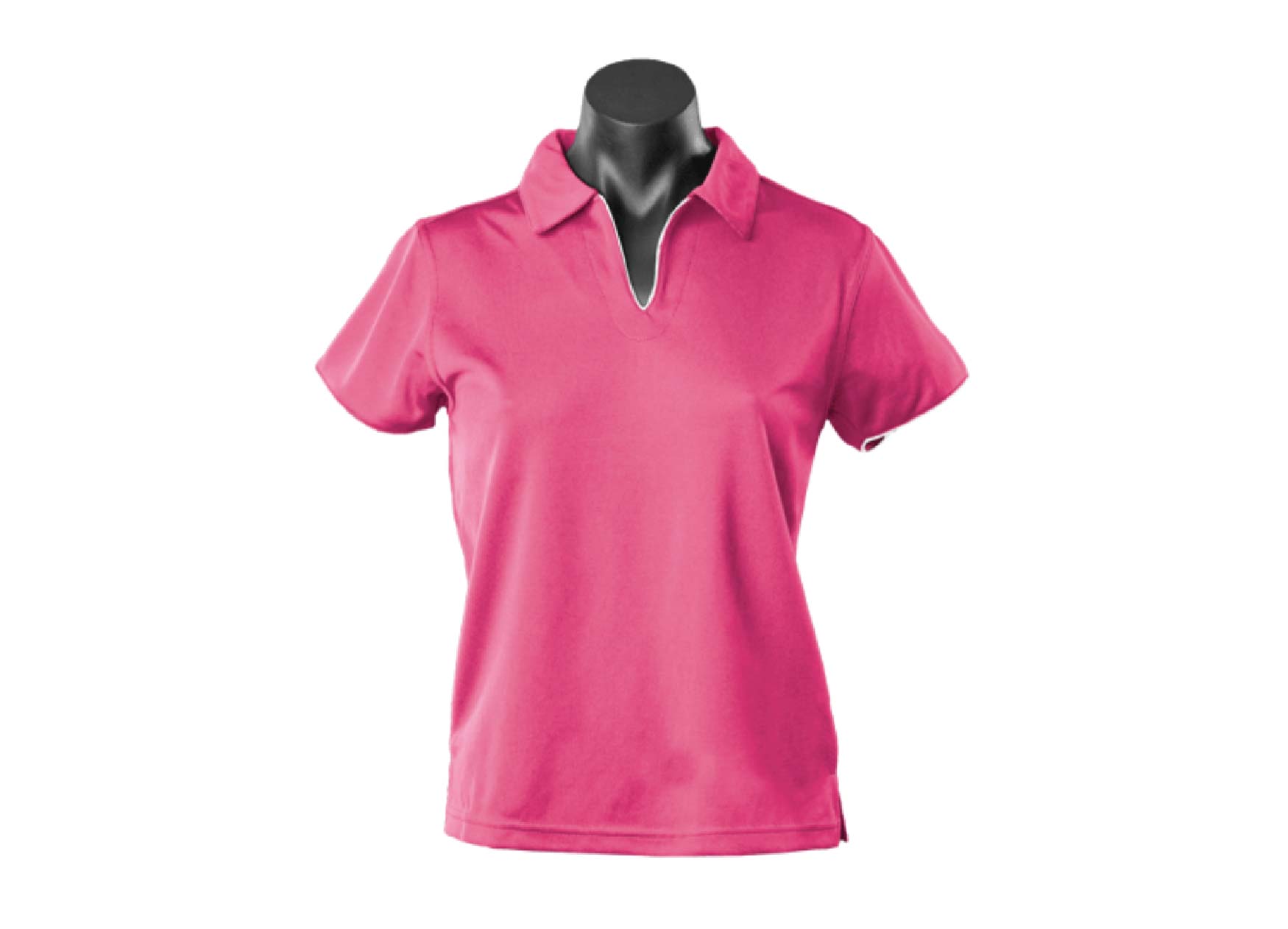 L Yarra Polo HotPinkWhite