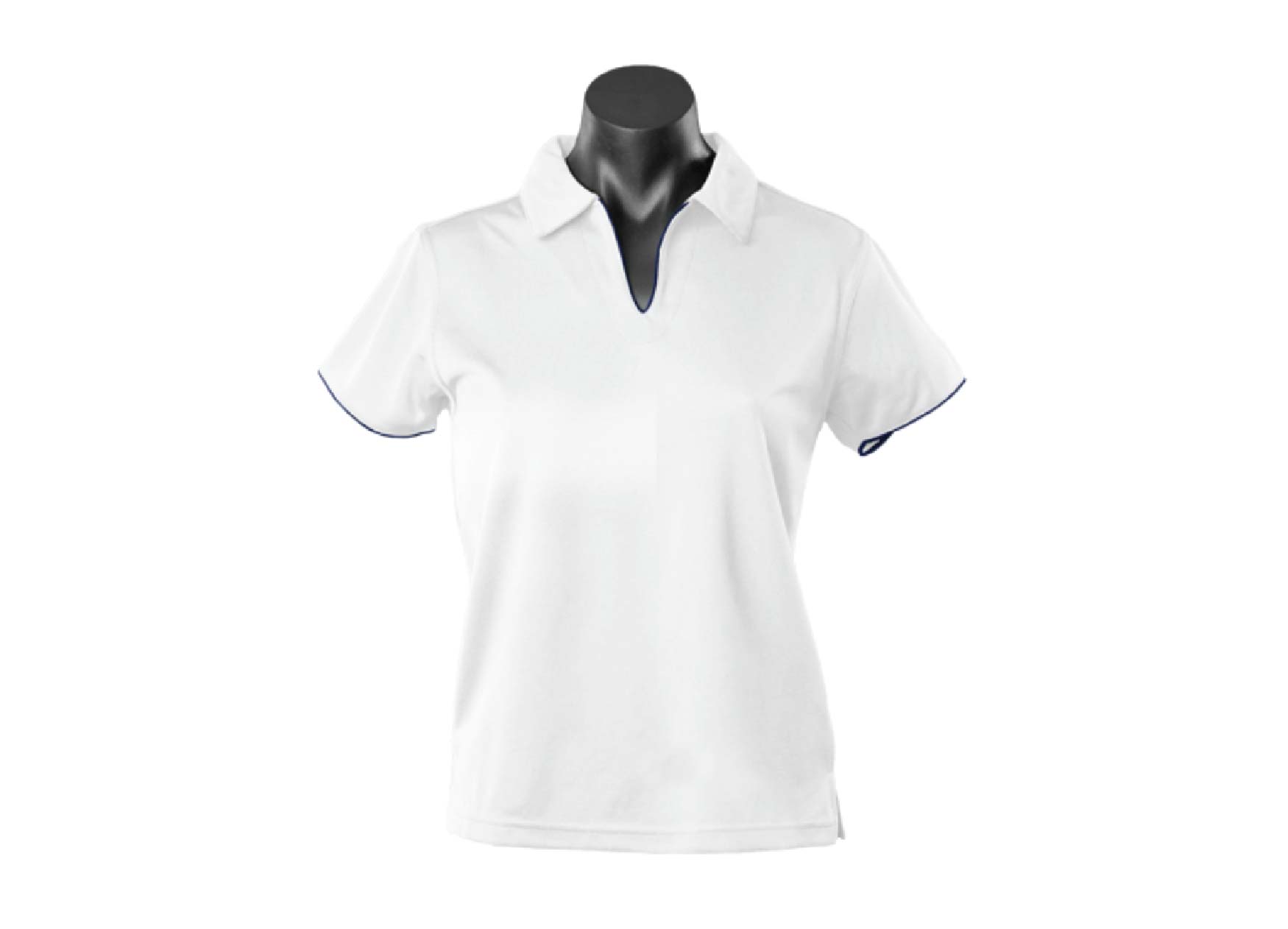 L Yarra Polo WhiteNavy