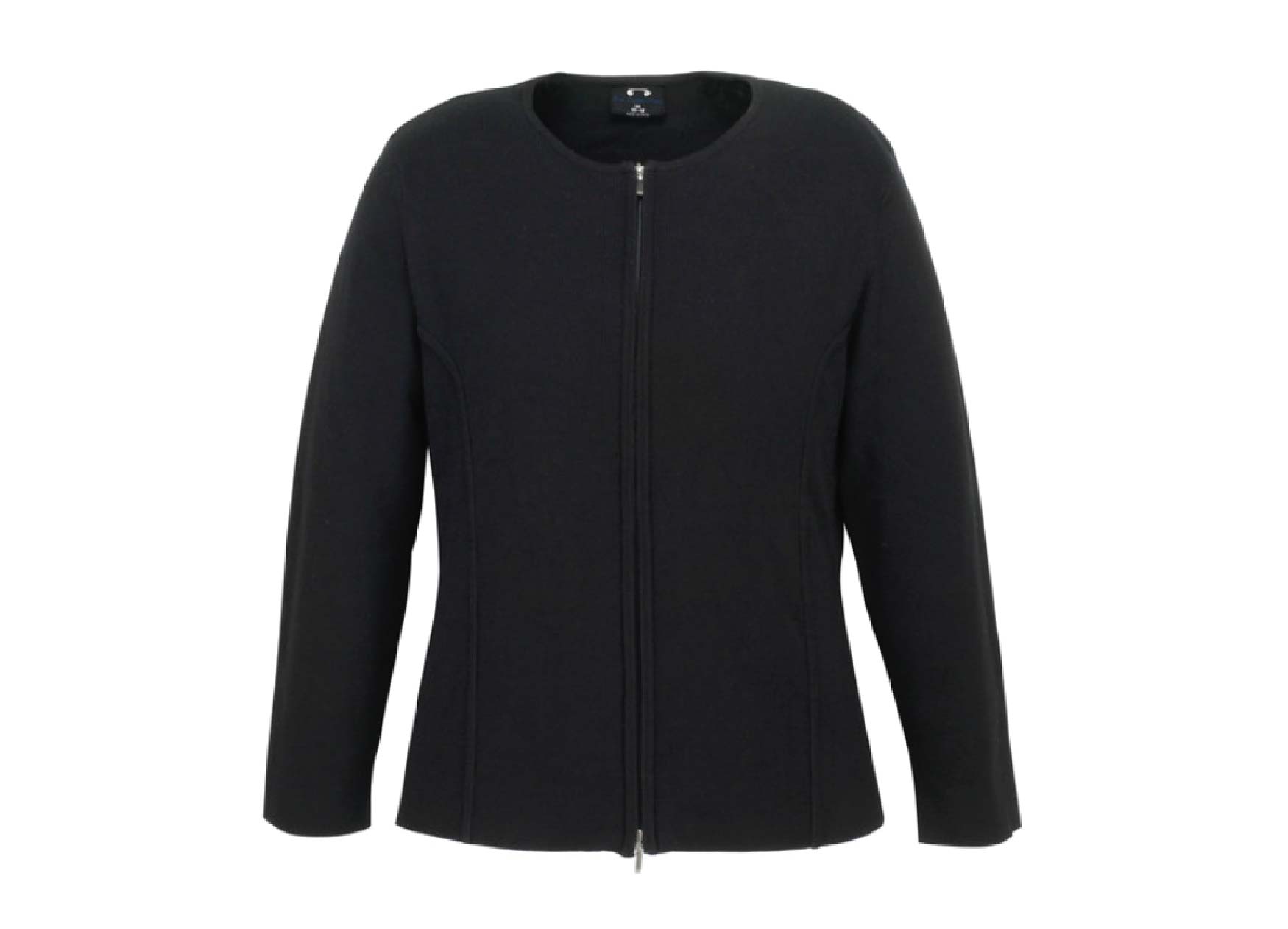 L 2-Way Zip Cardigan Black