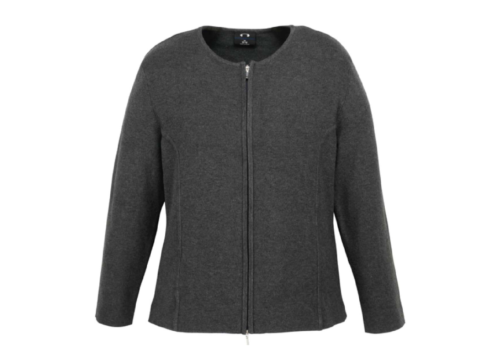 L 2-Way Zip Cardigan Charcoal