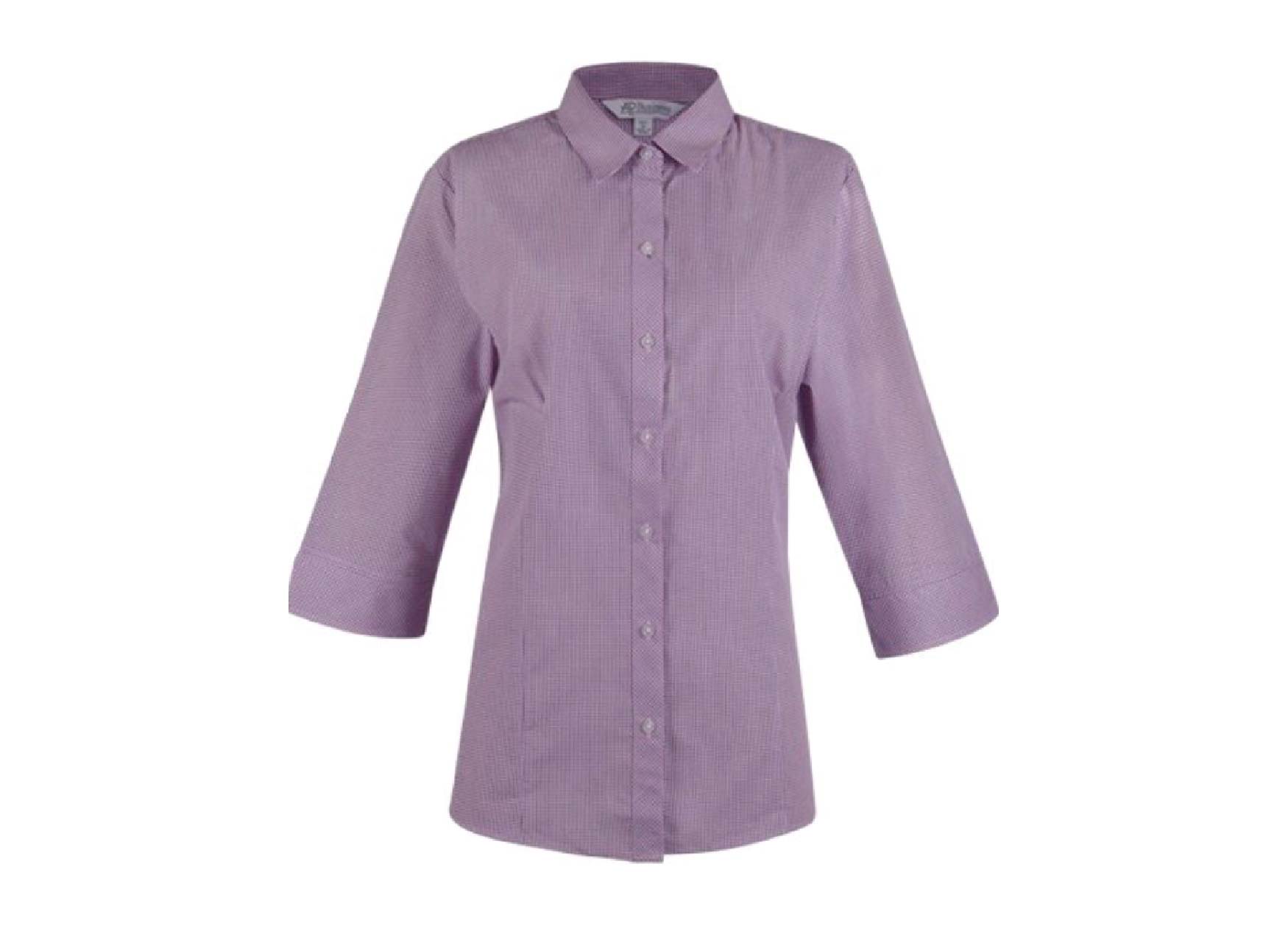 L Toorak 34 Shirt PurpleWhite